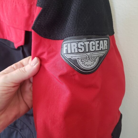First Gear First Gear Hypertext Mens Padded Motorcycle Jacket XL Black Red USA - Picture 5 of 13